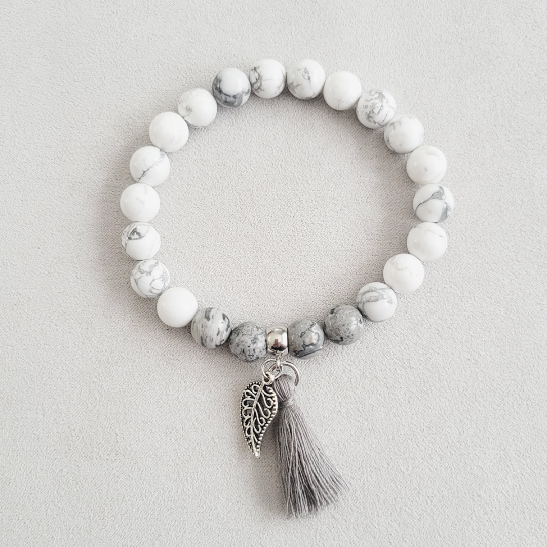 Howlite et Jaspe grise