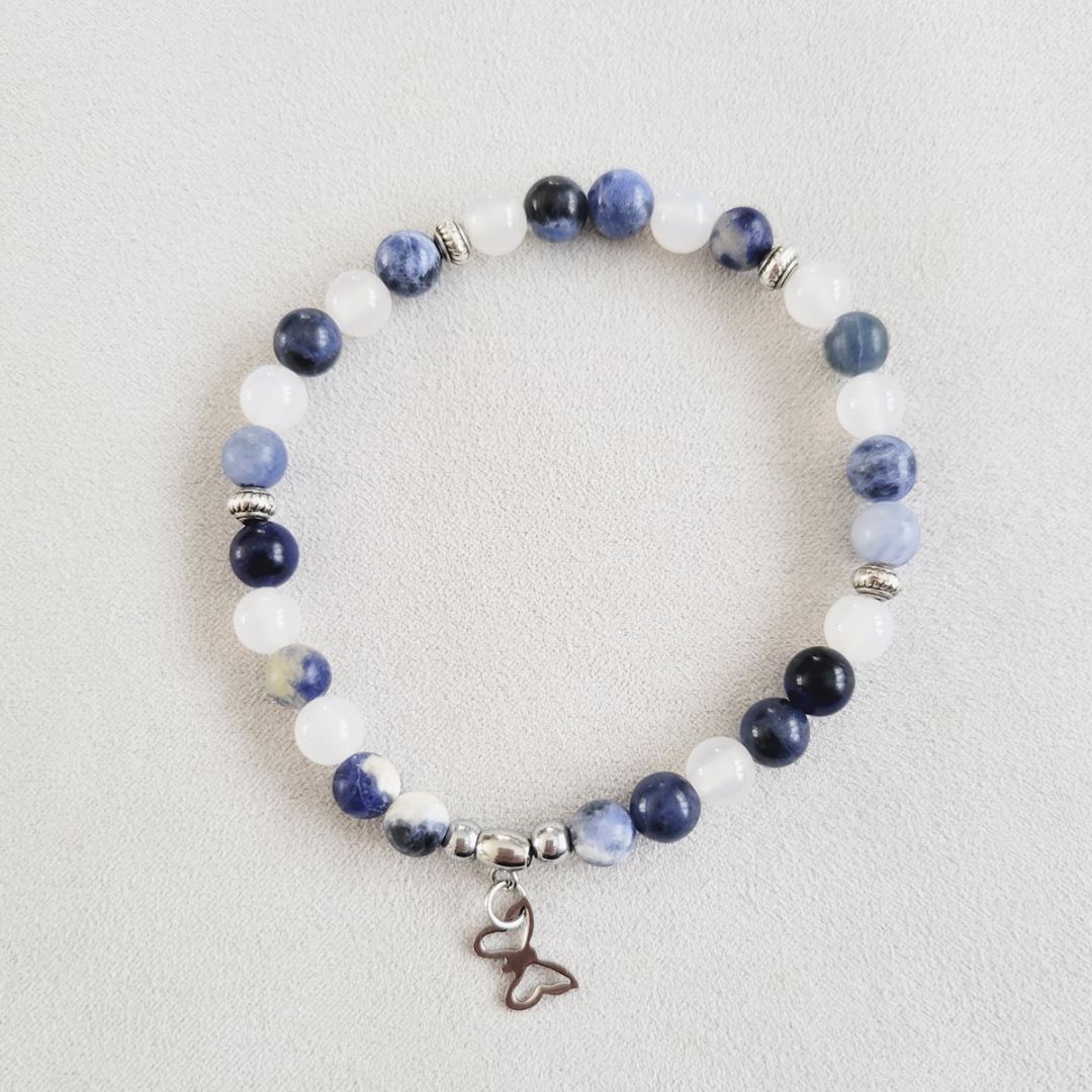 Bleu Jeans Sodalite et Agate claire