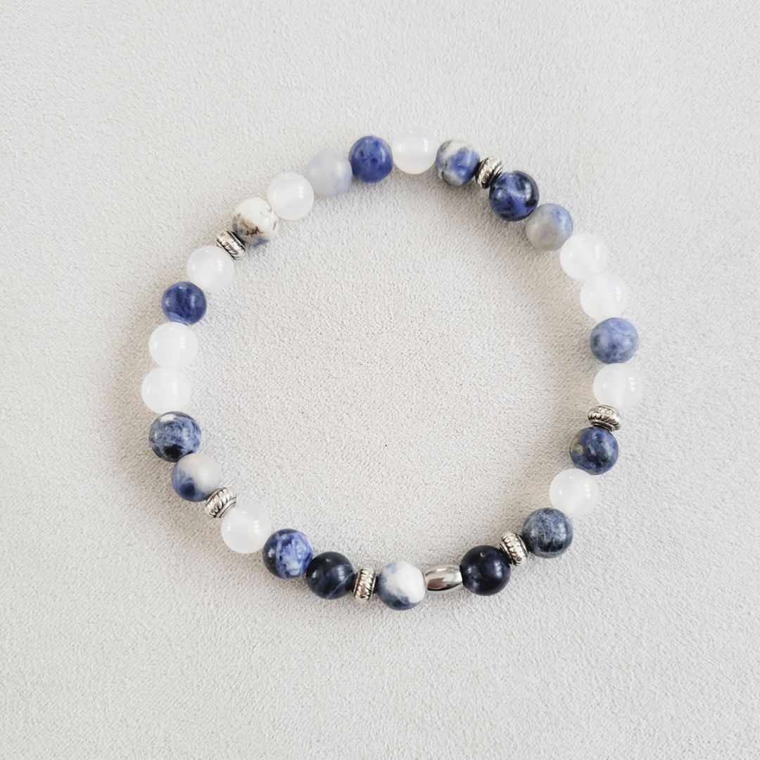 Bleu Jeans Sodalite et Agate claire