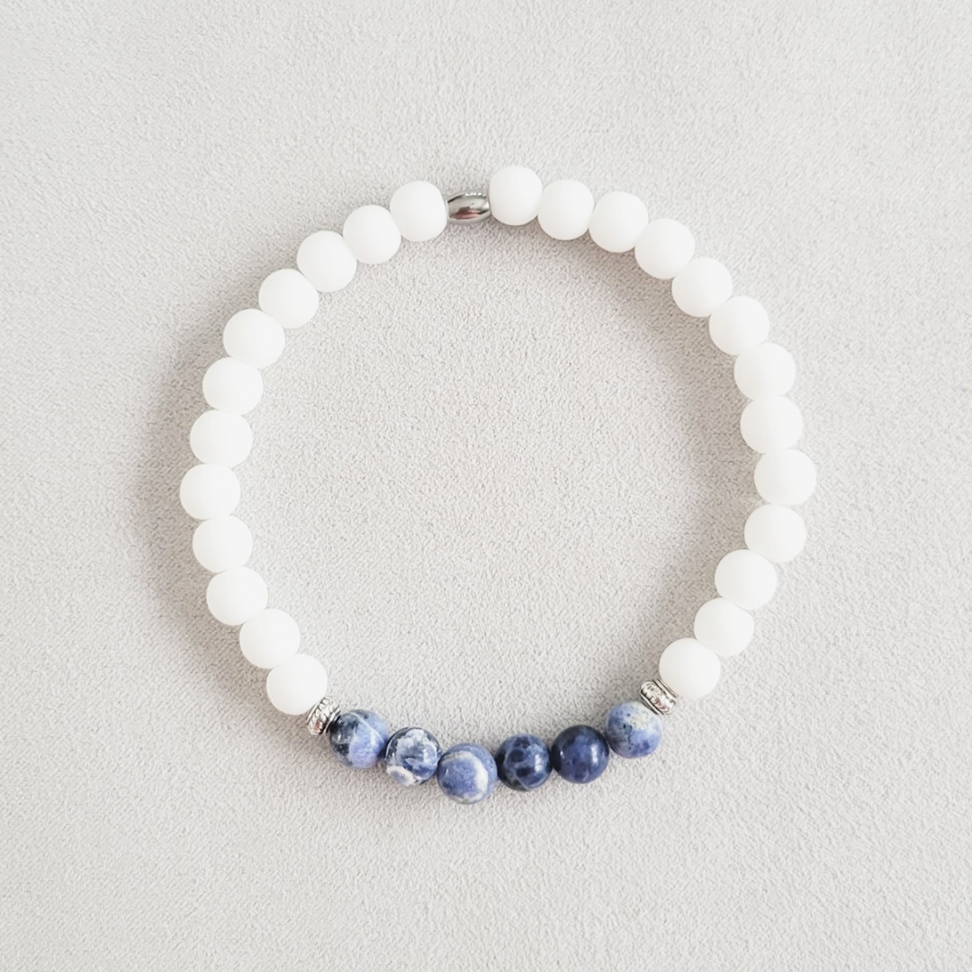 Sodalite et Jade blanc