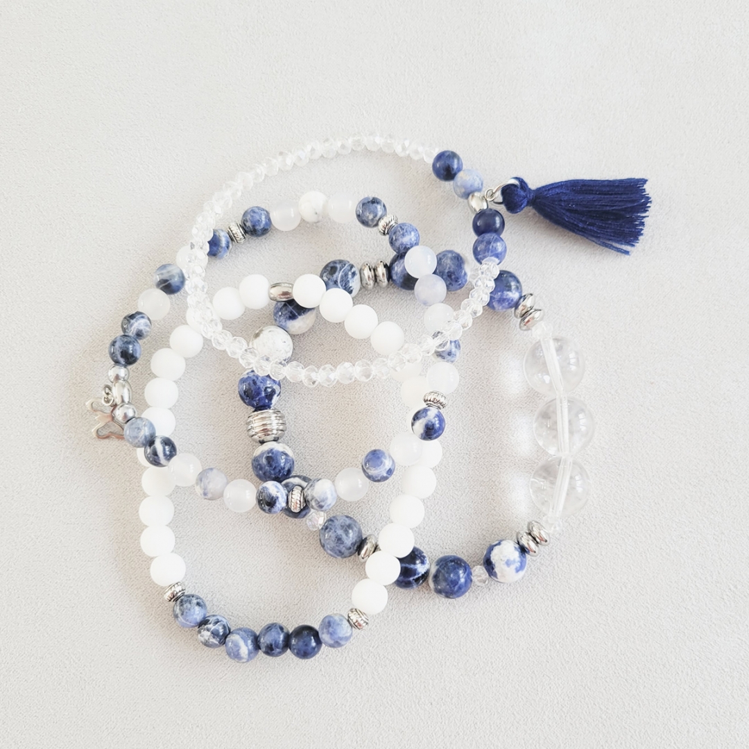 Ensemble de 4 Sodalite